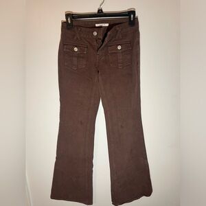 brown bootcut jeans